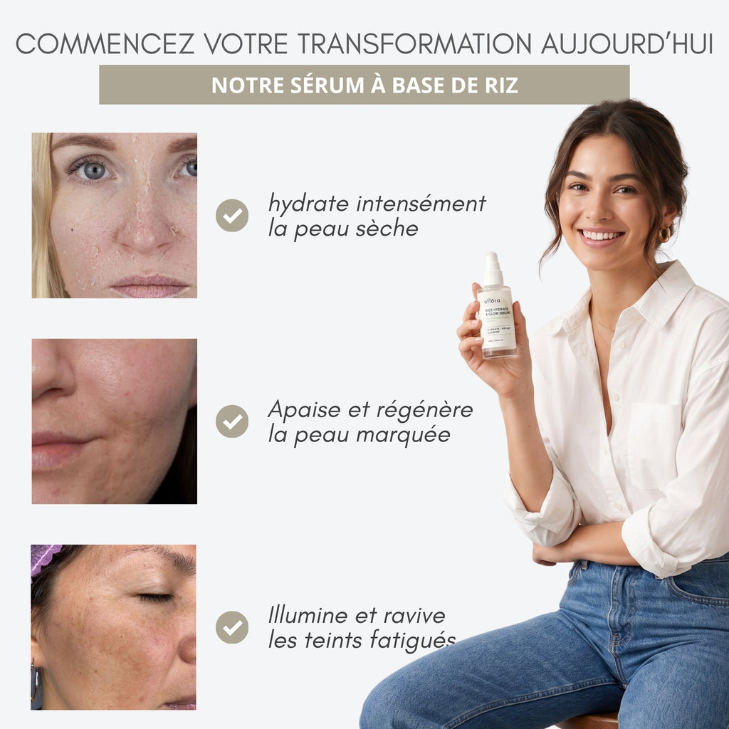 Aflōra Rice Hydrate & Glow Gesichtsserum – 60 ml