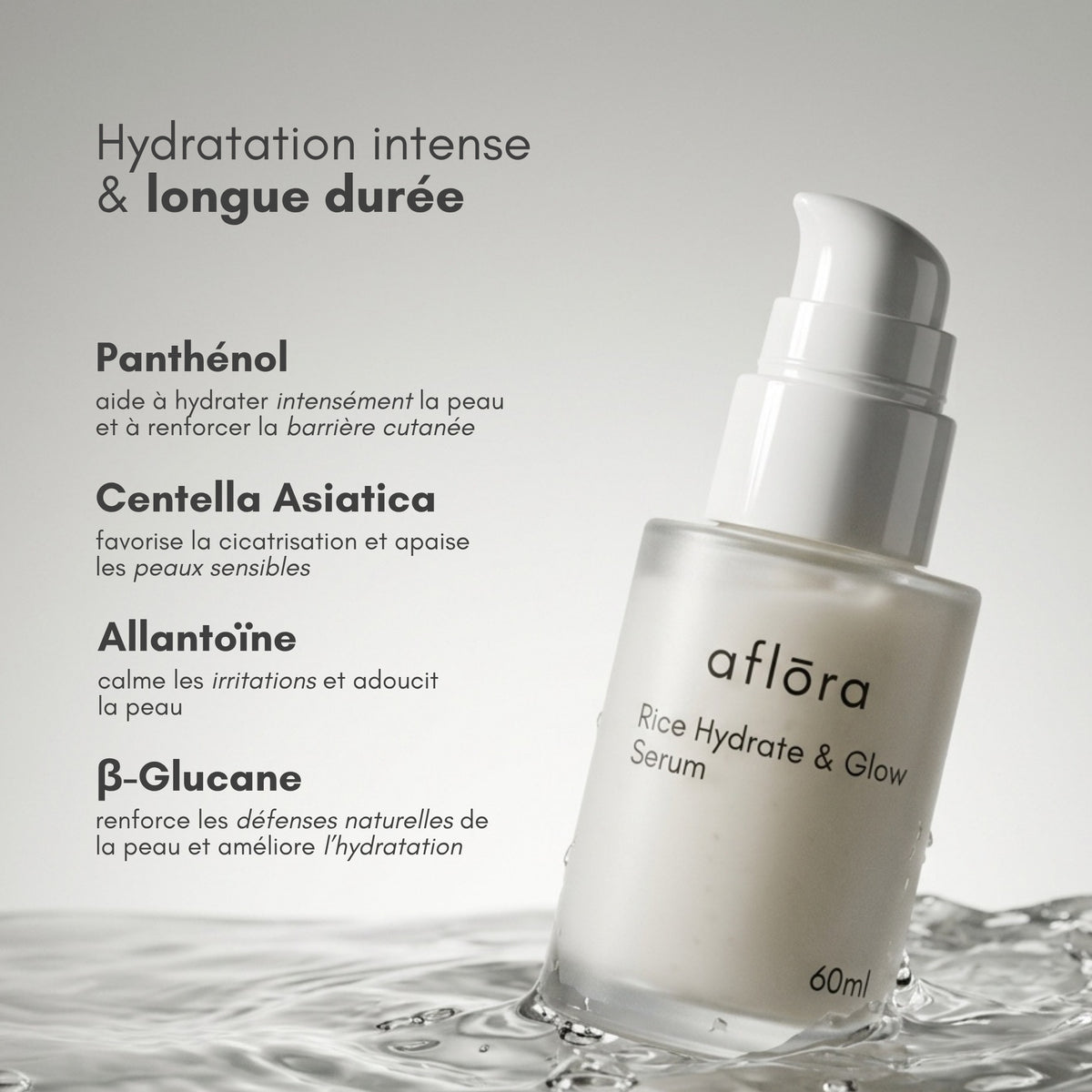 Aflōra Rice Hydrate & Glow Face Serum - 60ml