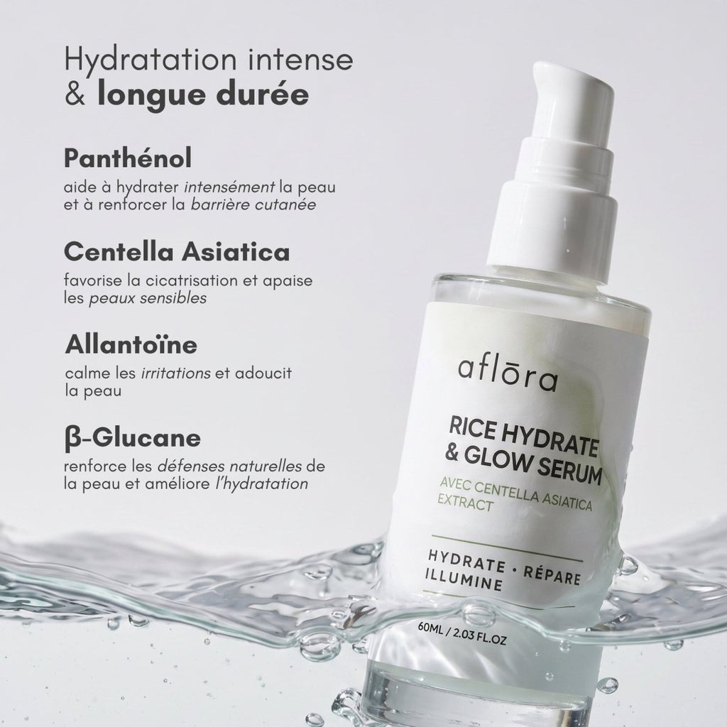 Aflōra Rice Hydrate & Glow Face Serum - 60ml - Aflora.ch