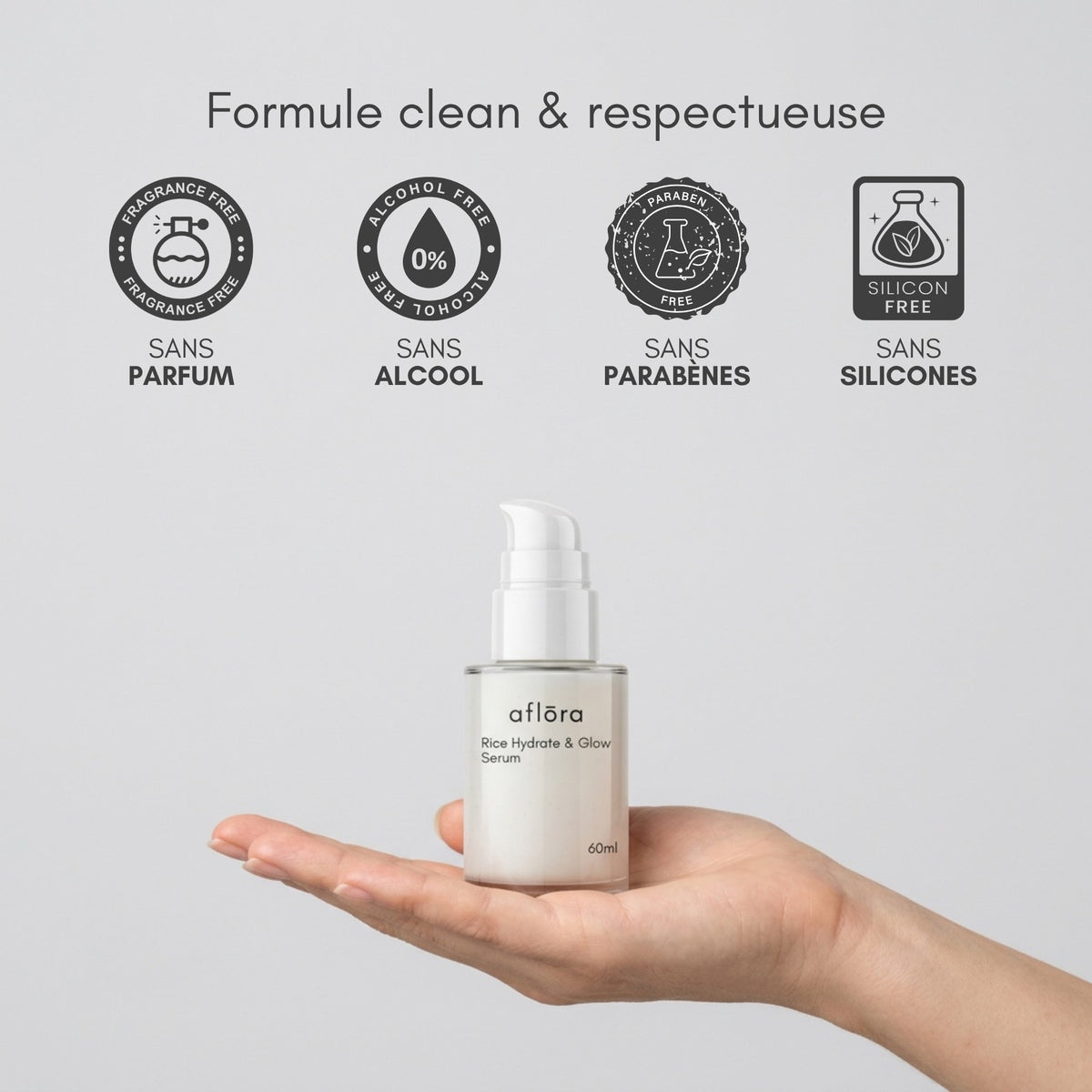 Aflōra Rice Hydrate & Glow Face Serum - 60ml