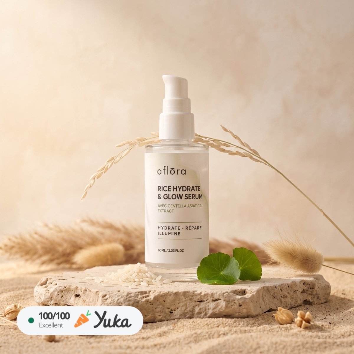 Aflōra Rice Hydrate & Glow Face Serum - 60ml - Aflora.ch