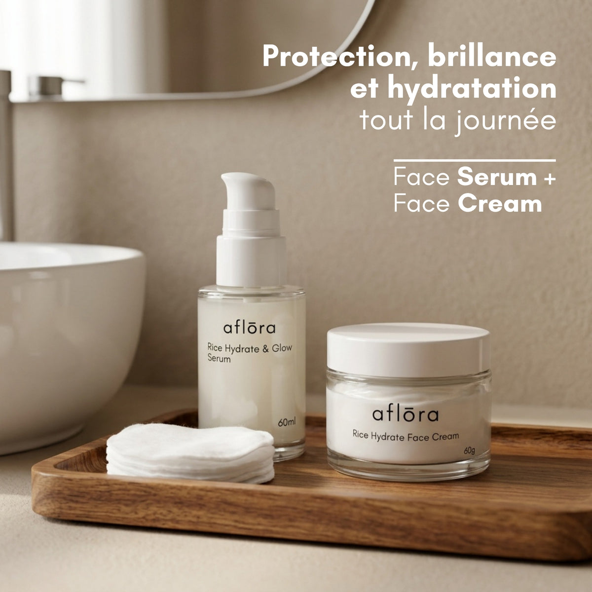 Aflōra Rice Hydrate & Glow Face Serum - 60ml