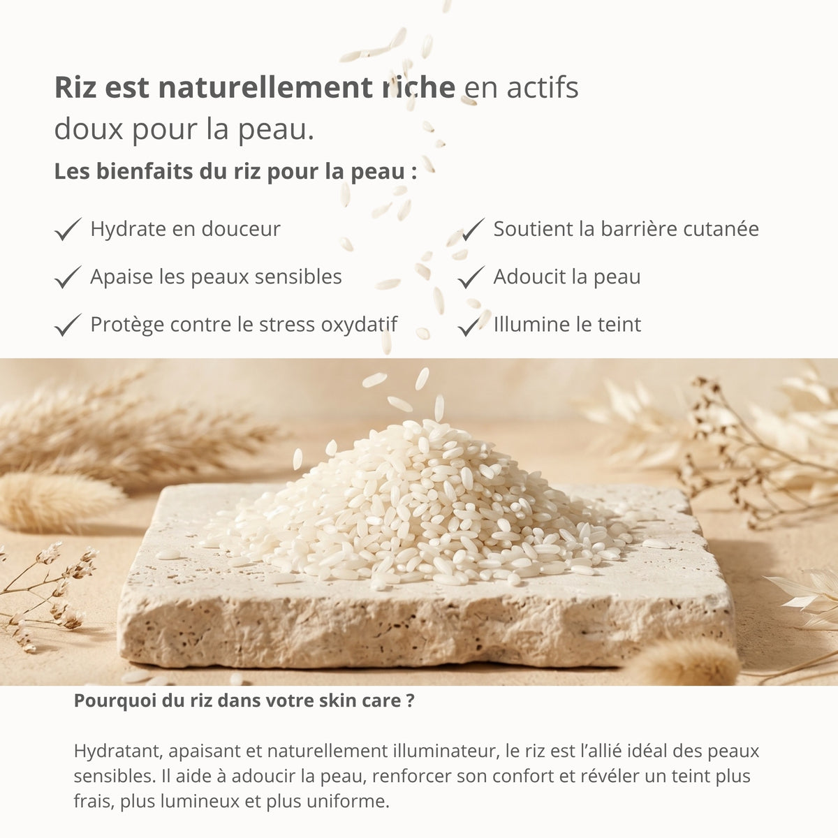Aflōra Rice Hydrate & Glow Gesichtscreme – 60 g