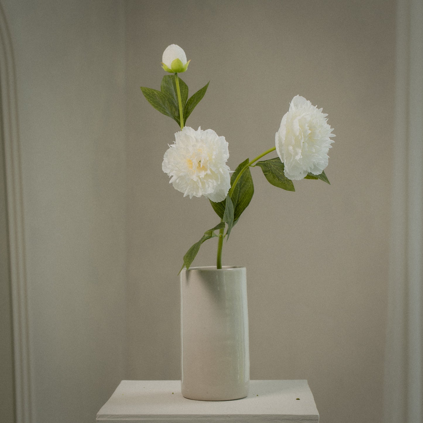 Pivoine artificielle double tête réaliste - 1pc