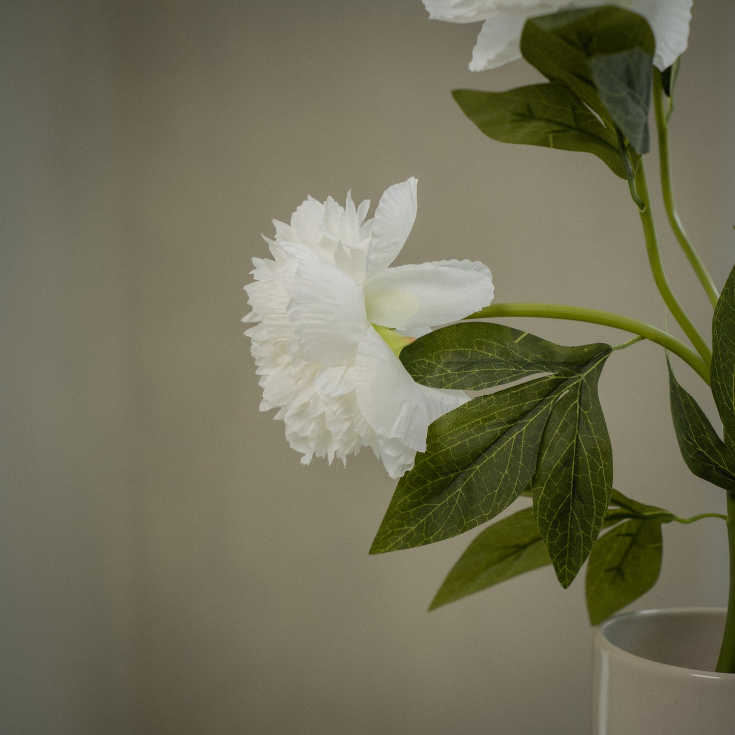 Pivoine artificielle double tête réaliste - 1pc