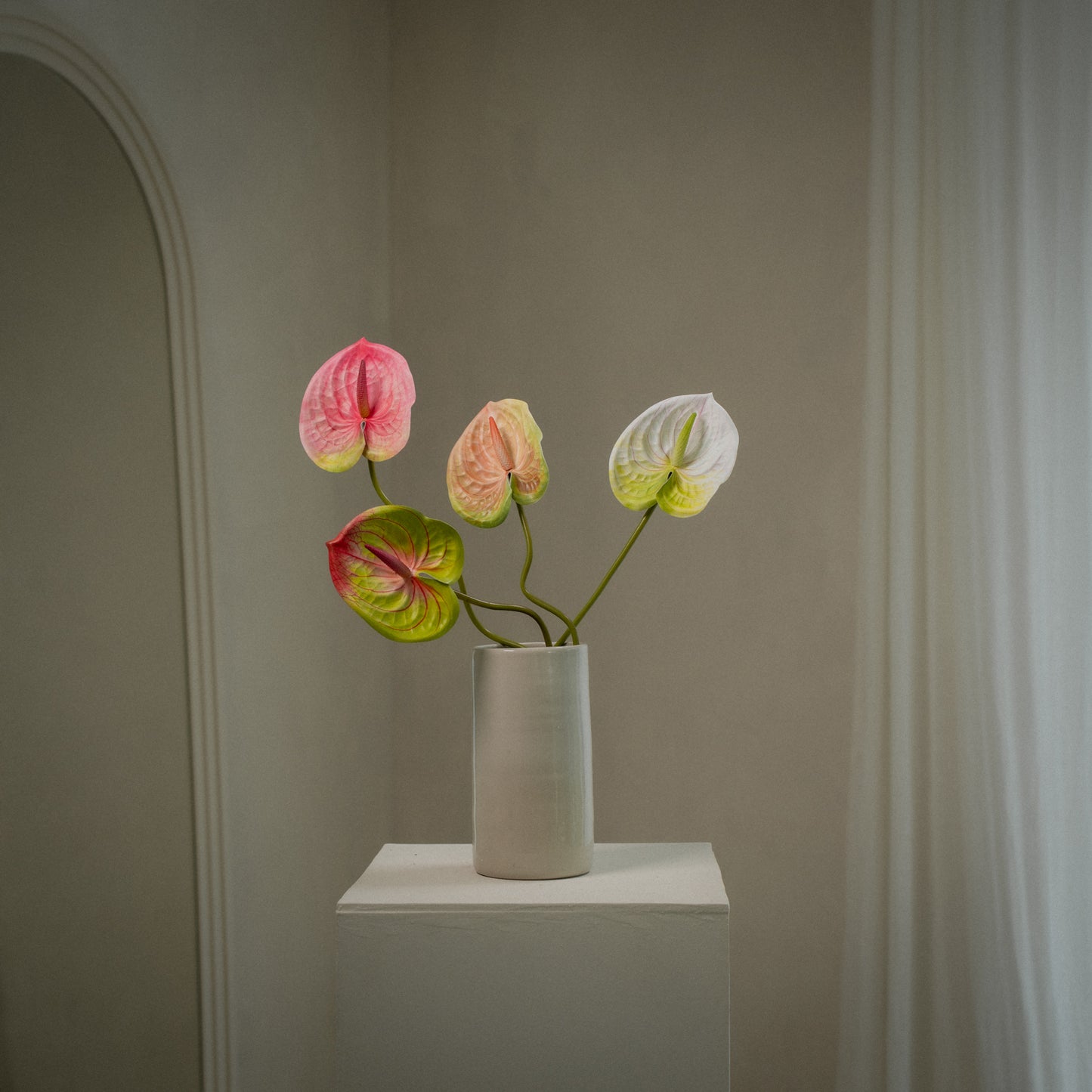 Grande Anthurium artificiel tige unique