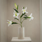 Grande tige de lys artificiel à 4 fleurs