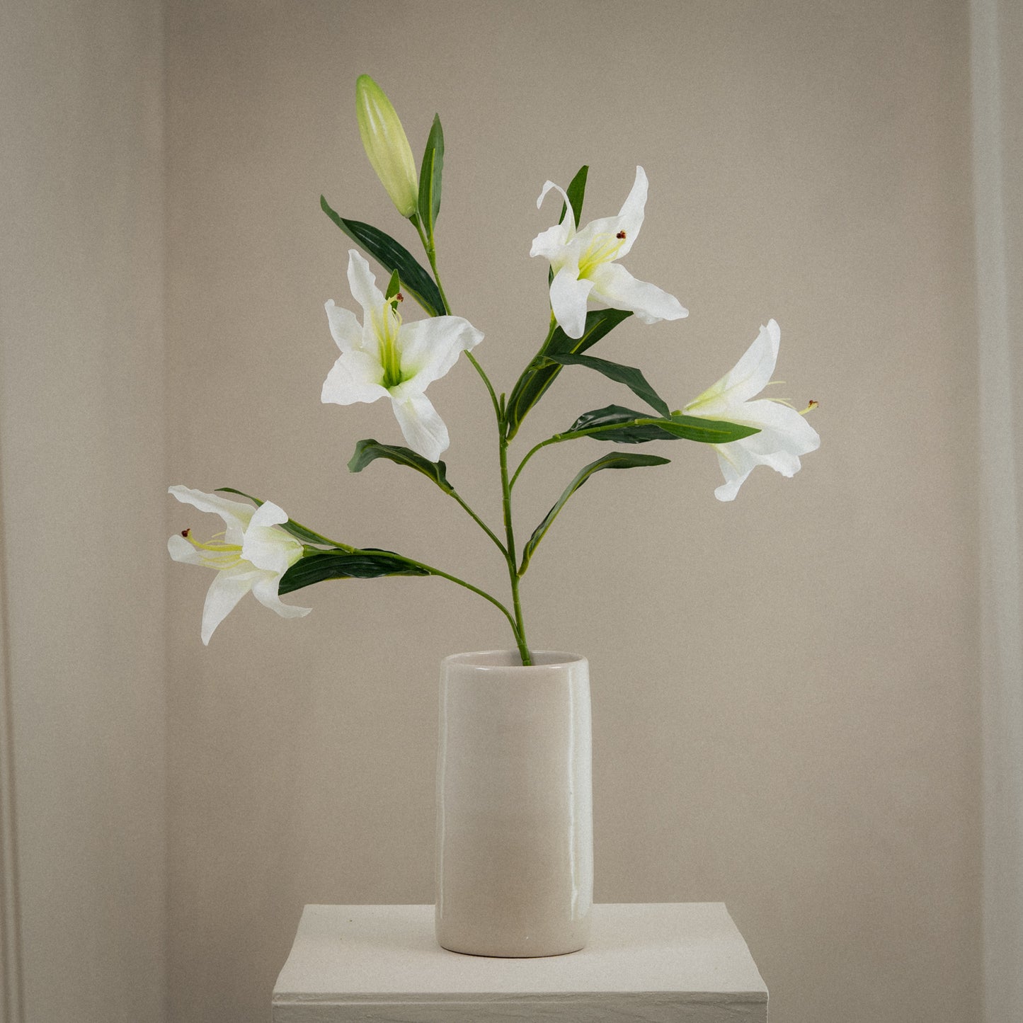 Grande tige de lys artificiel à 4 fleurs