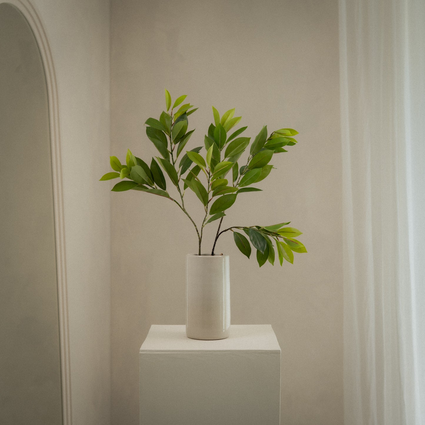 Grande branche de ruscus artificiel - 1pc