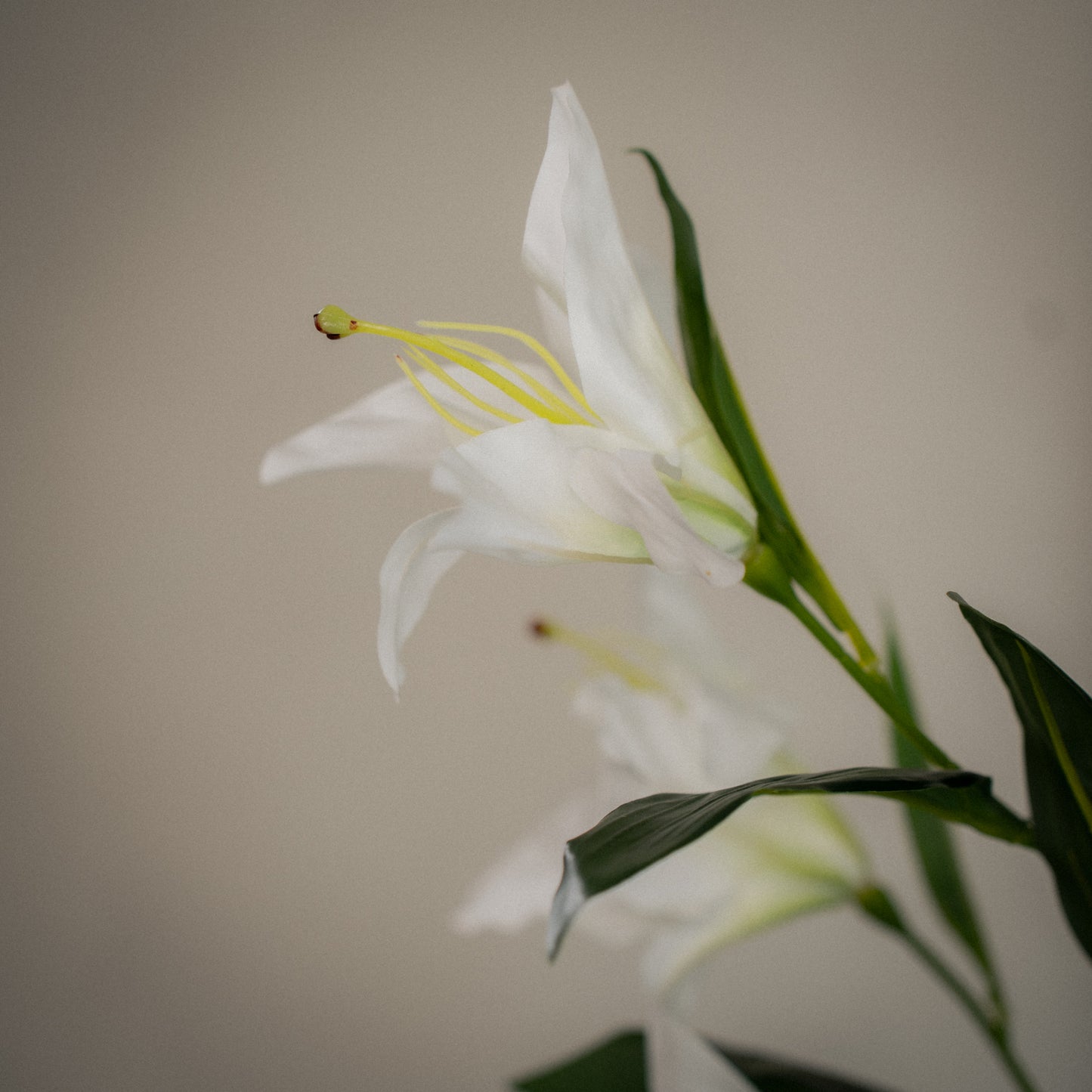 Grande tige de lys artificiel à 4 fleurs