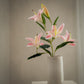 Grande tige de lys artificiel à 4 fleurs