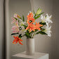 Grande tige de lys artificiel à 4 fleurs