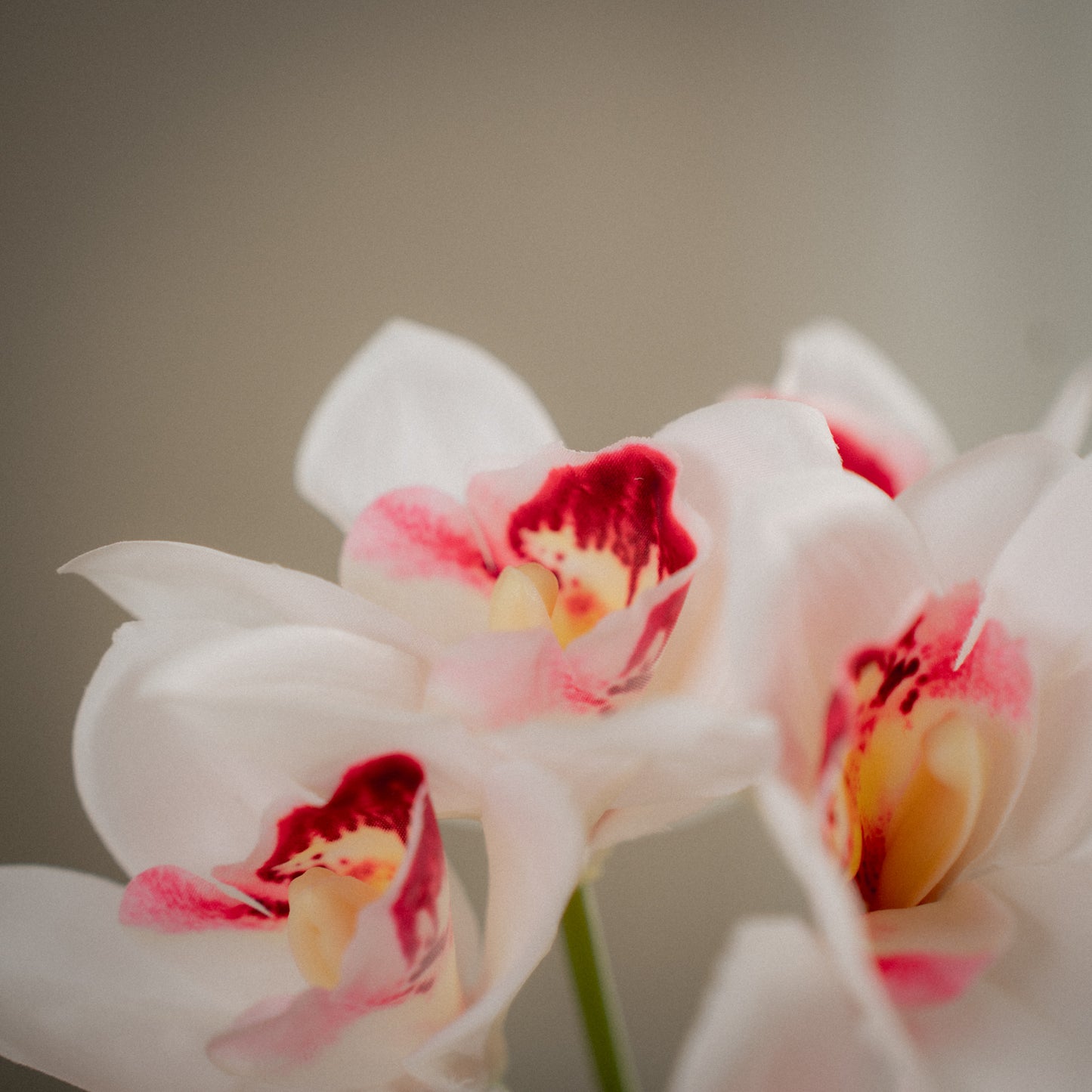 Petit bouquet d’orchidées artificielles - 6 fleurs