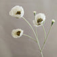 Tige de coquelicots artificiels à 5 fleurs