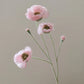 Tige de coquelicots artificiels à 5 fleurs