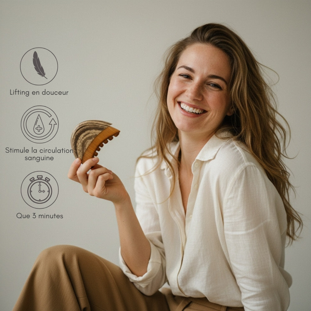 FlōGlow - Brosse de Drainage Lymphatique Kobido