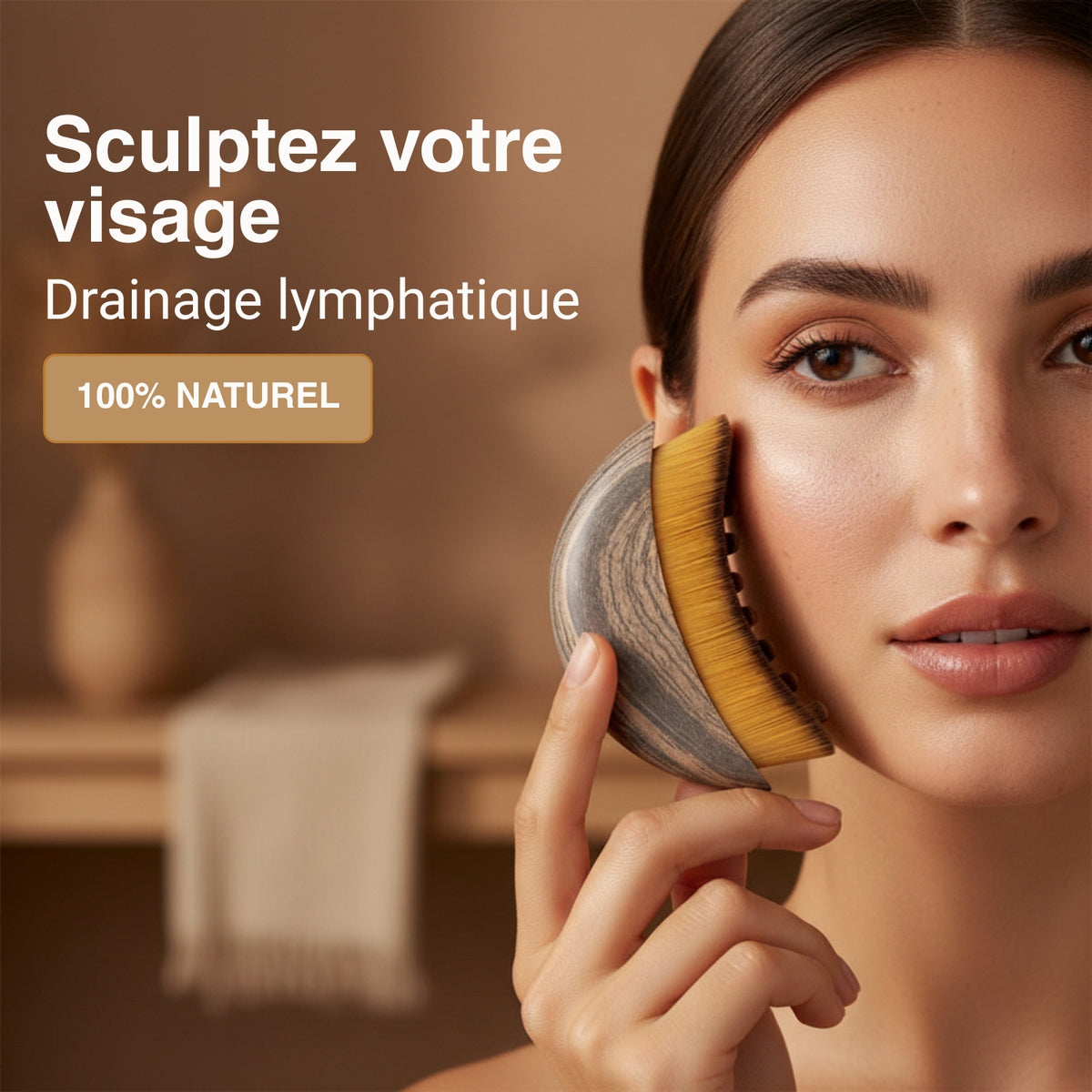 FlōGlow - Brosse de Drainage Lymphatique Kobido