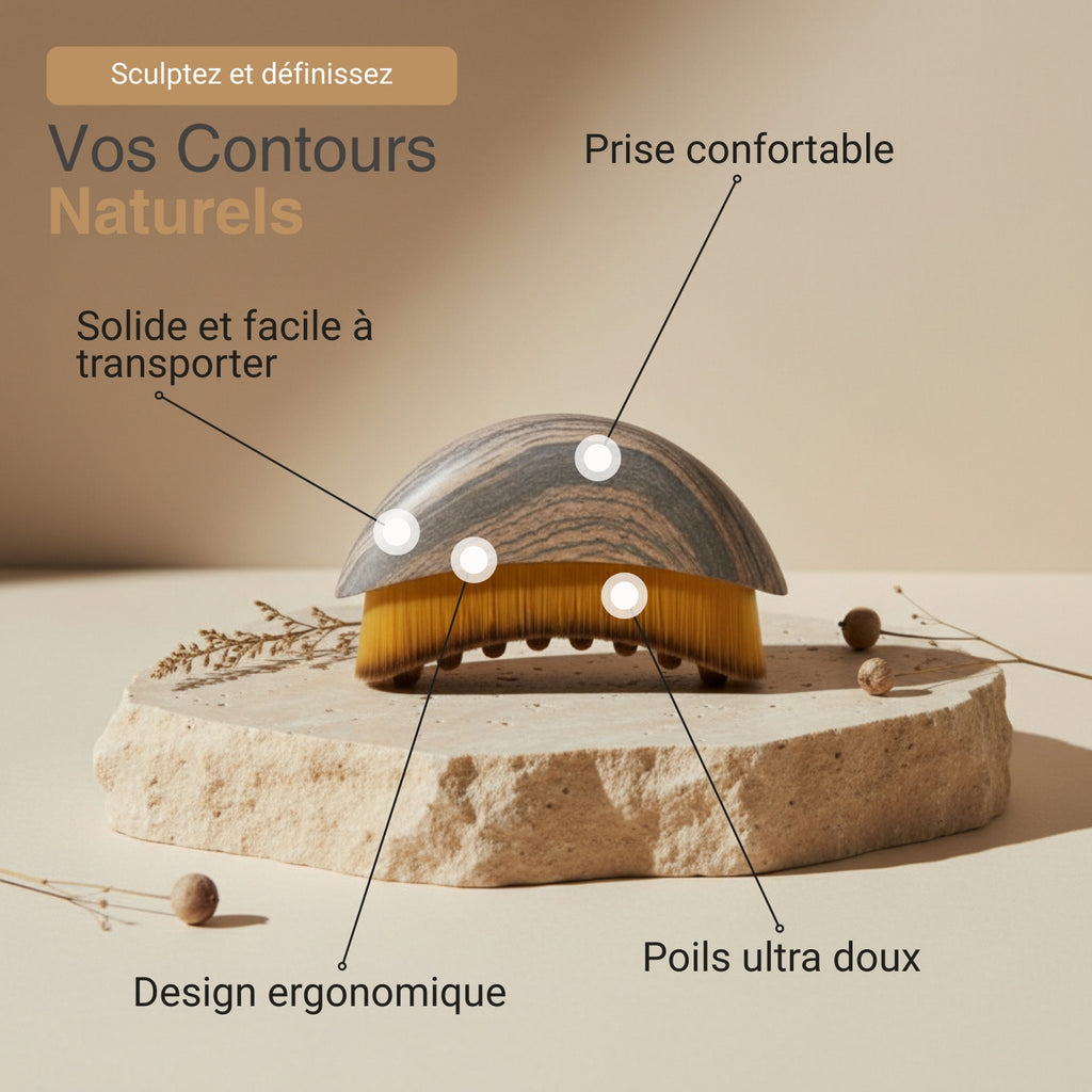 FlōGlow - Brosse de Drainage Lymphatique Kobido